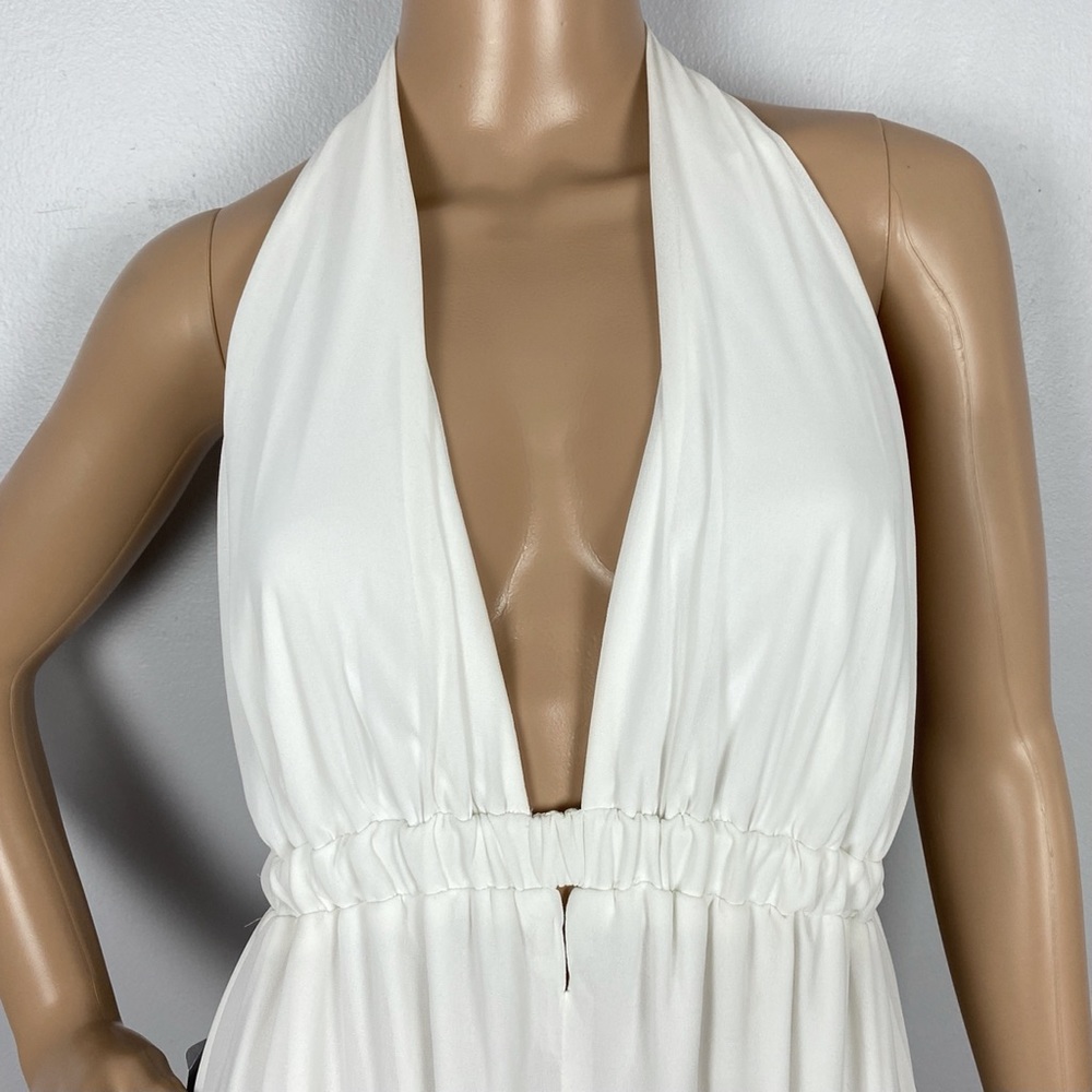 SHOW ME YOUR MUMU IVORY HALTER MAXI DRESS - Picture 3 of 11
